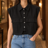 Iolanthe Utility Top - Black