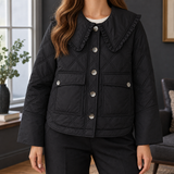 Tamsin-Skye Ruffled Collar Jacket - Black