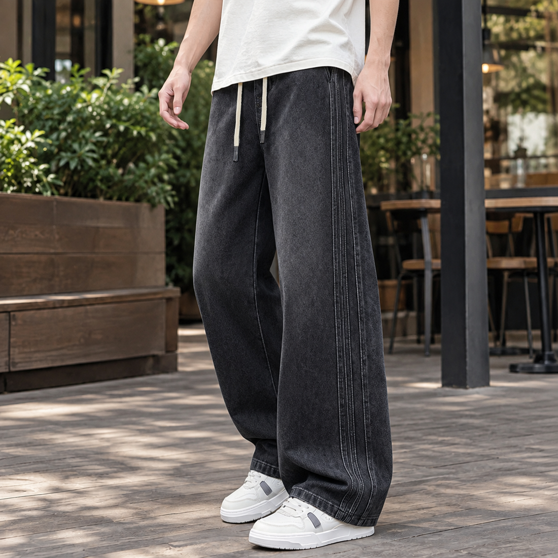 Oliver Wide Leg Jeans - Black