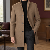 Wyatt Single Breasted Overcoat - Camel Curry