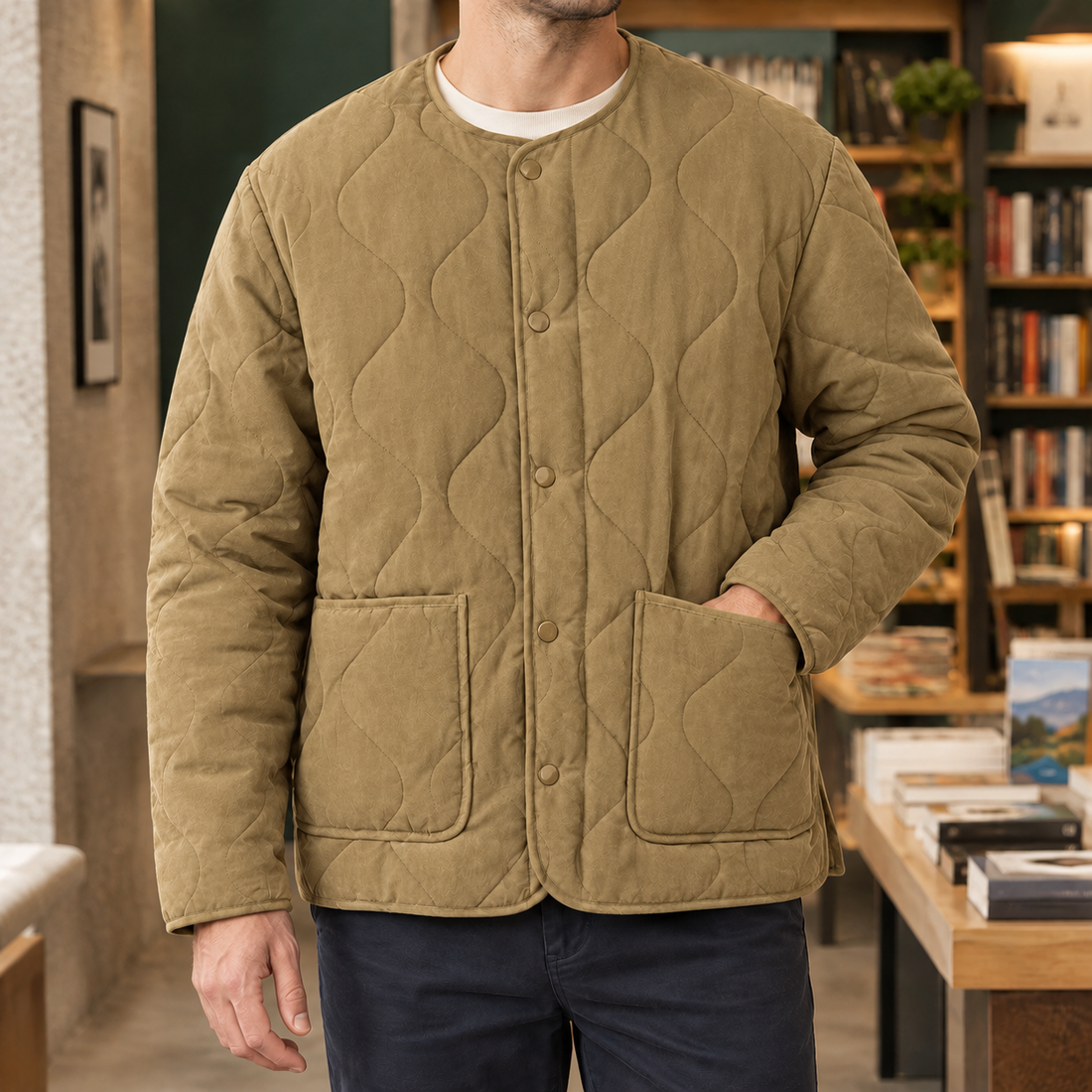 Conrad Quilted Jacket - Khaki