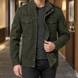 Harlan Military Jacket - Camo Green