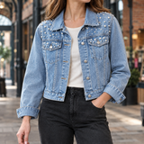 Sidonie Beaded Jacket - Light Blue