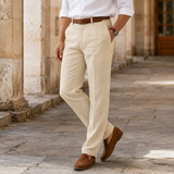 Dorian Straight-Leg Pants - Beige