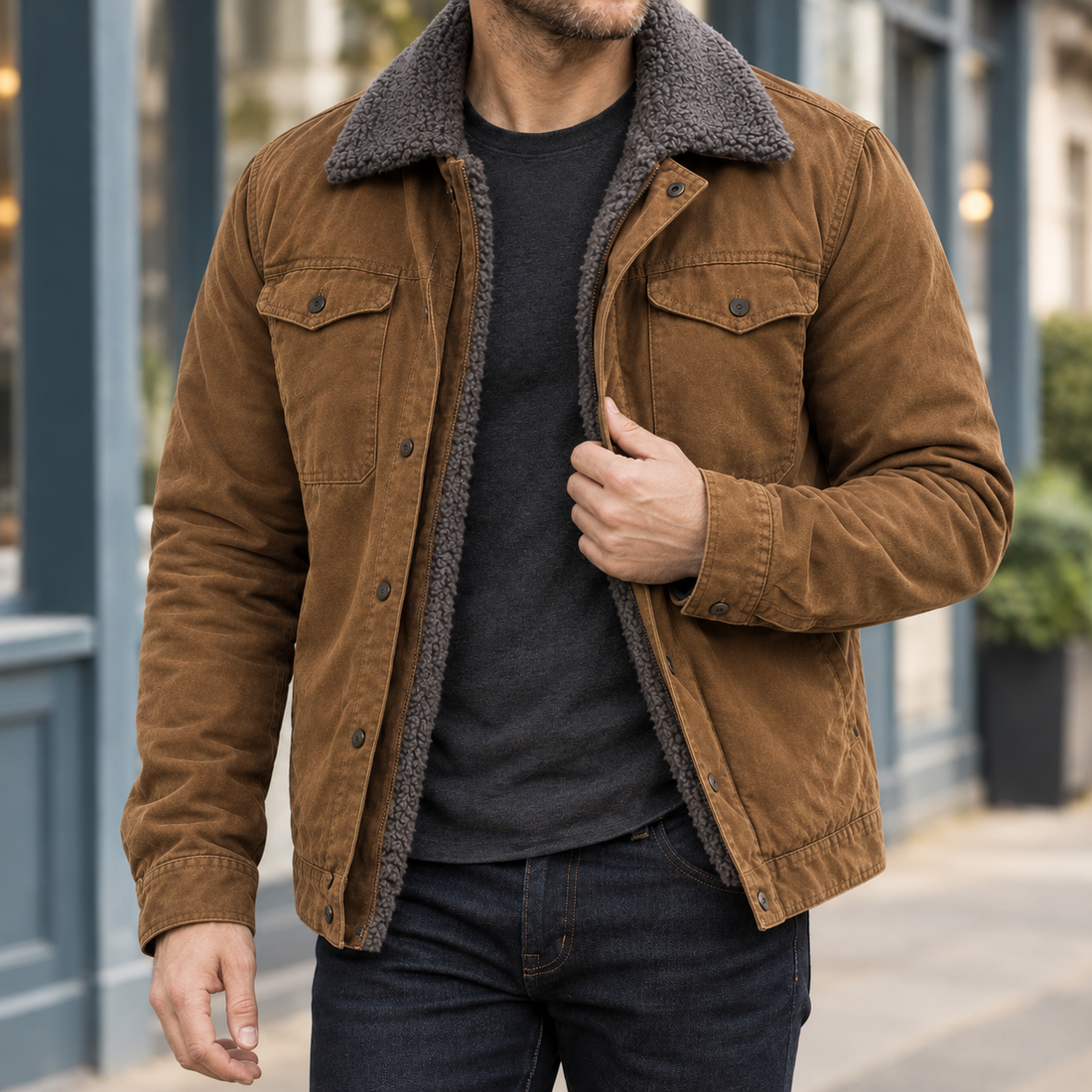 Caleb Western Jacket - Brown