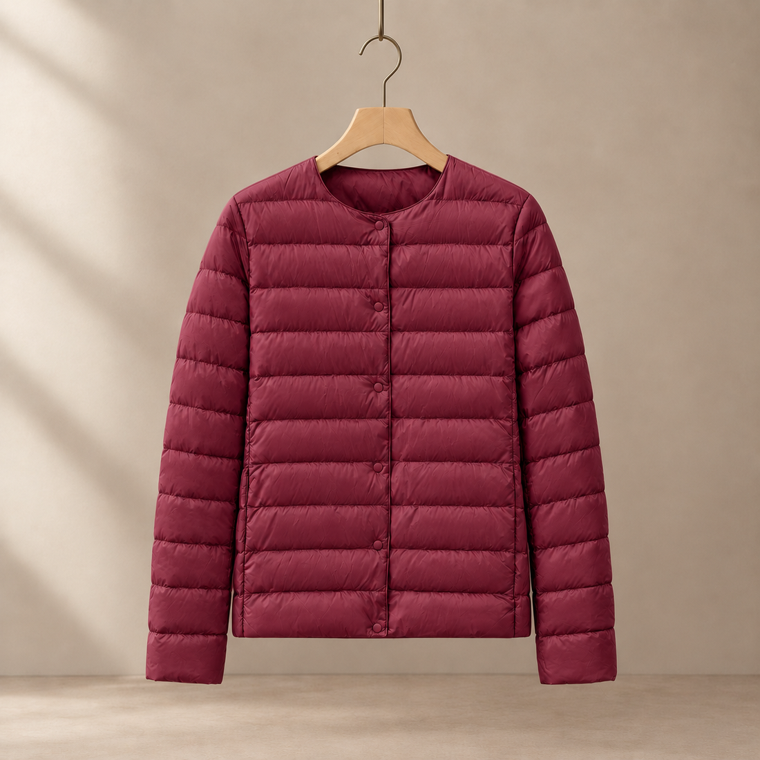 Letitia Quilted Jacket - Wine Red