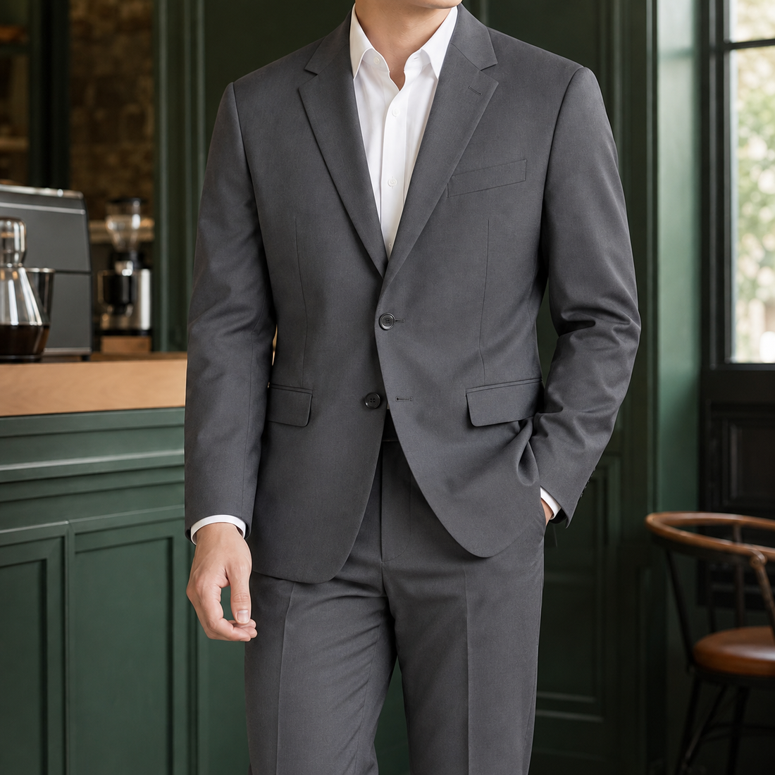 Marco Tailored Set - Gray