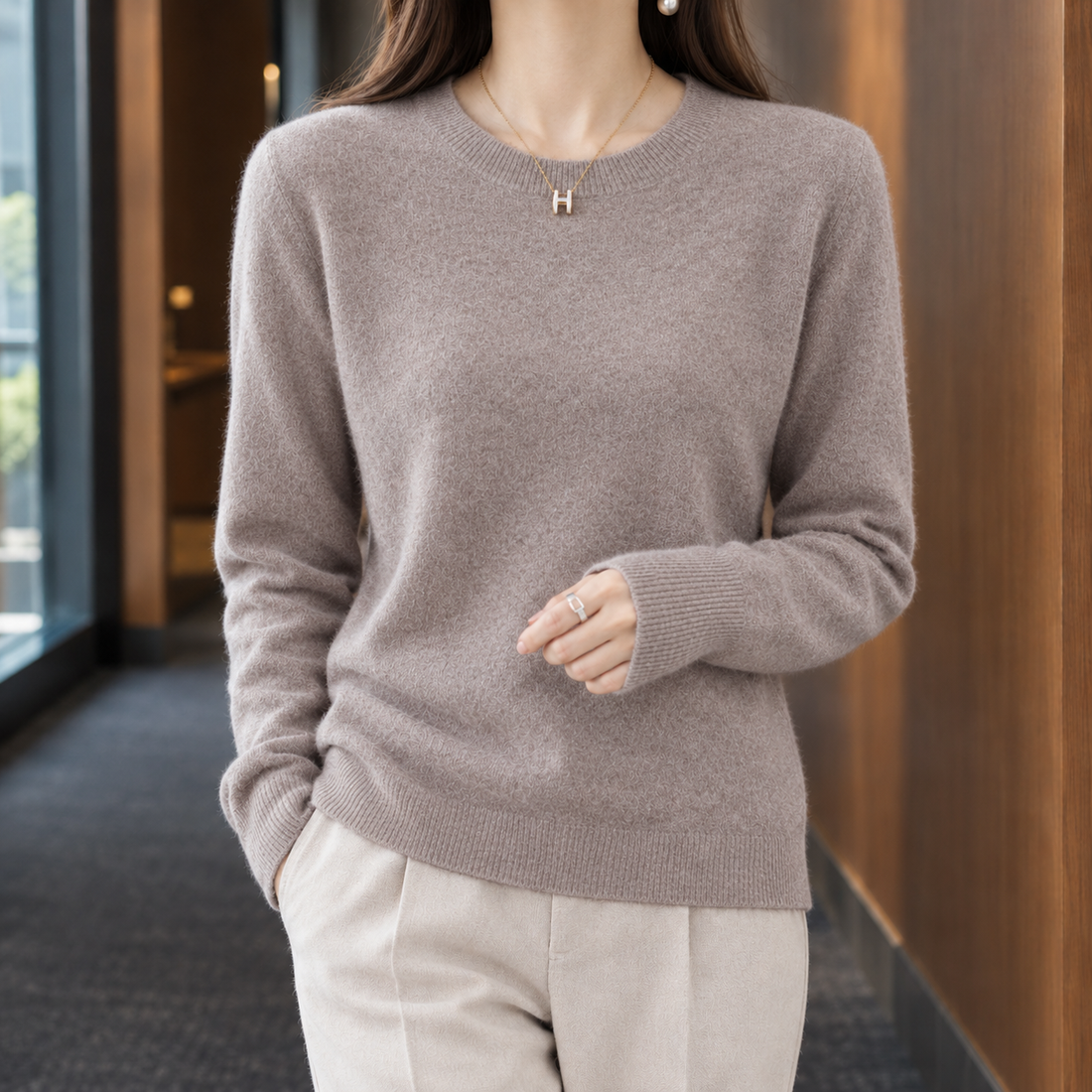 Astrid-Faye Wool Sweater - Light Brown