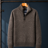 Rocco Quarter-Zip Sweater - Brown