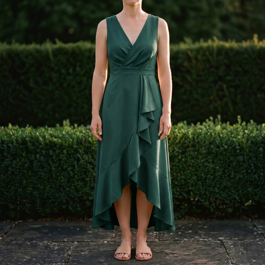Willa Wrap Dress - Dark Green