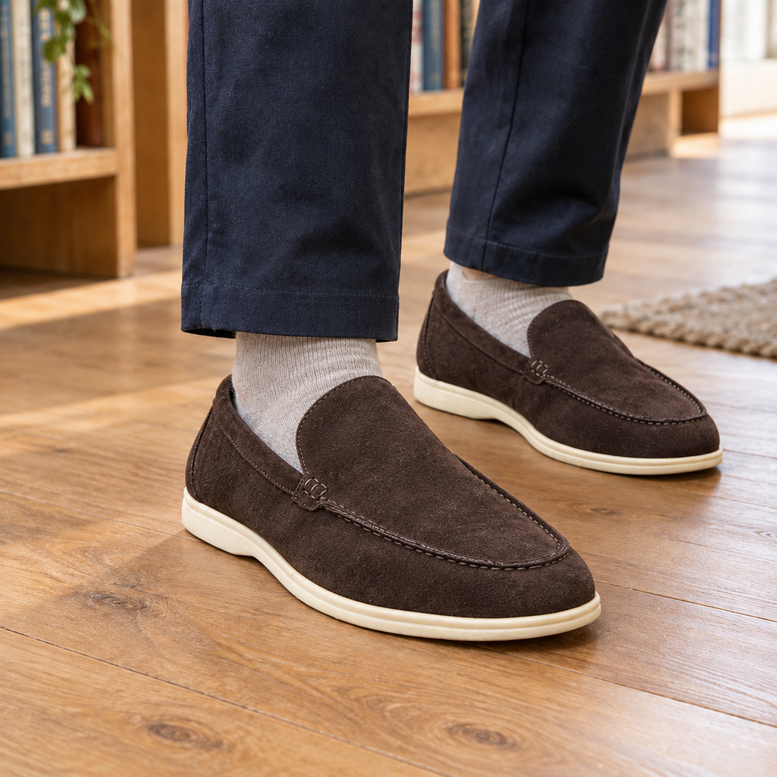 Sorrento-Arezzo Suede Loafers - Dark Brown