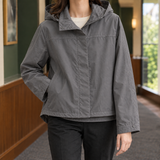 Rosalie-Sage Hooded Jacket - Gray