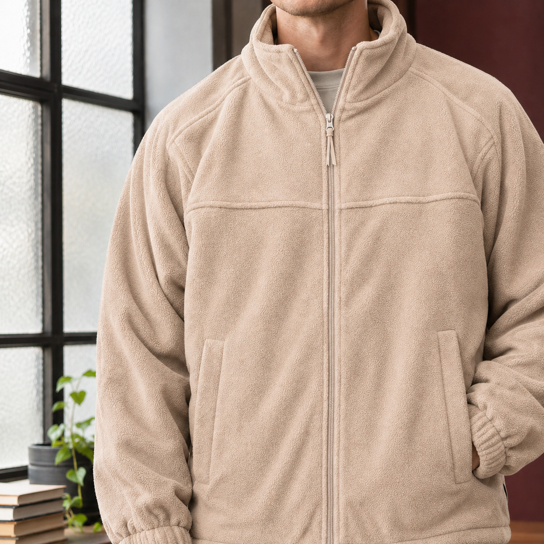 Florian Fleece Jacket - Beige