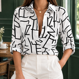 Isabella-Belle Collared Shirt - White