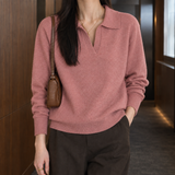 Briony-Hope Polo Sweater - Dusty Pink