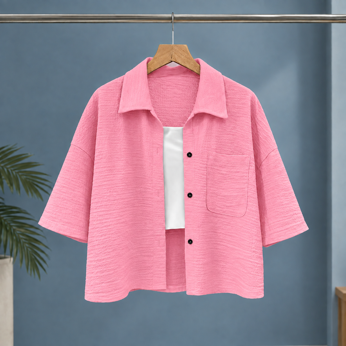 Karen-Rae Textured Shirt - Pink
