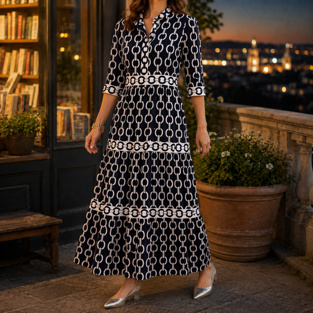 Alba Tiered Maxi Dress - Black