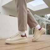 Verona Platform Sneakers - Pink Tail Leather Surface-a Style