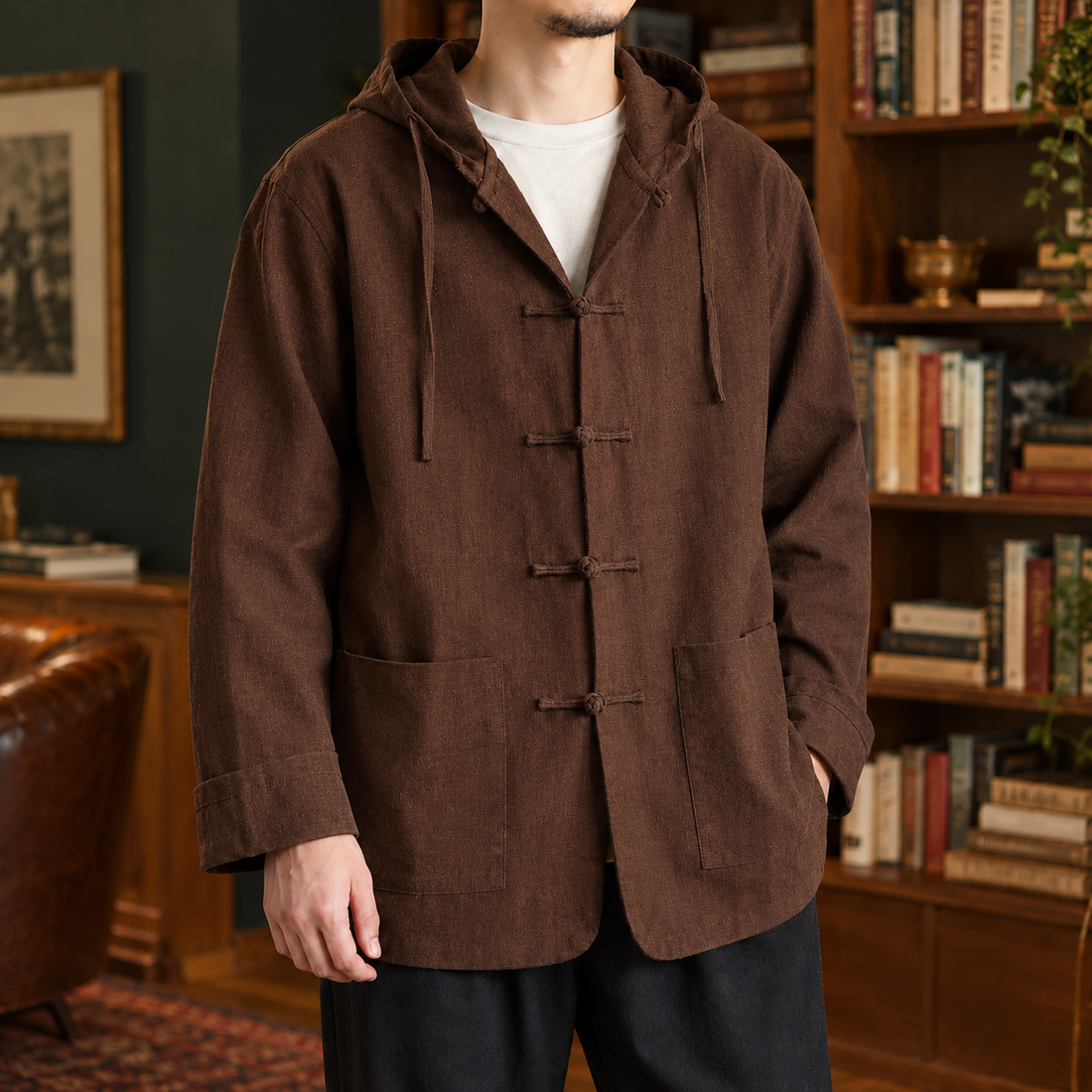Hudson Hooded Jacket - Coffee
