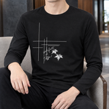 Florian Crew Neck Top - Black Bamboo Flower
