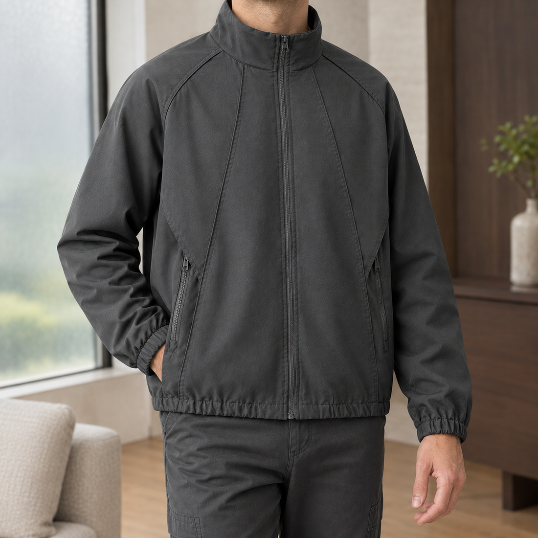 Simon Zip Jacket - Dark Gray