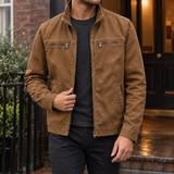 Blake Leather-Look Jacket - Brown