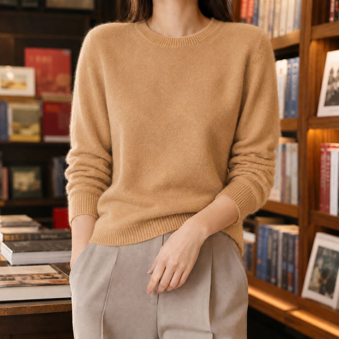 Elodie Wool Sweater - Golden Camel
