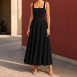 Winona-Rae Square Neck Dress - Black