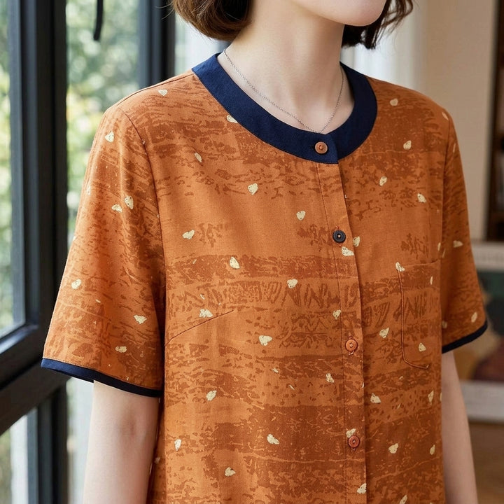 Sofia Contrast Trim Top - Lead Product Detail