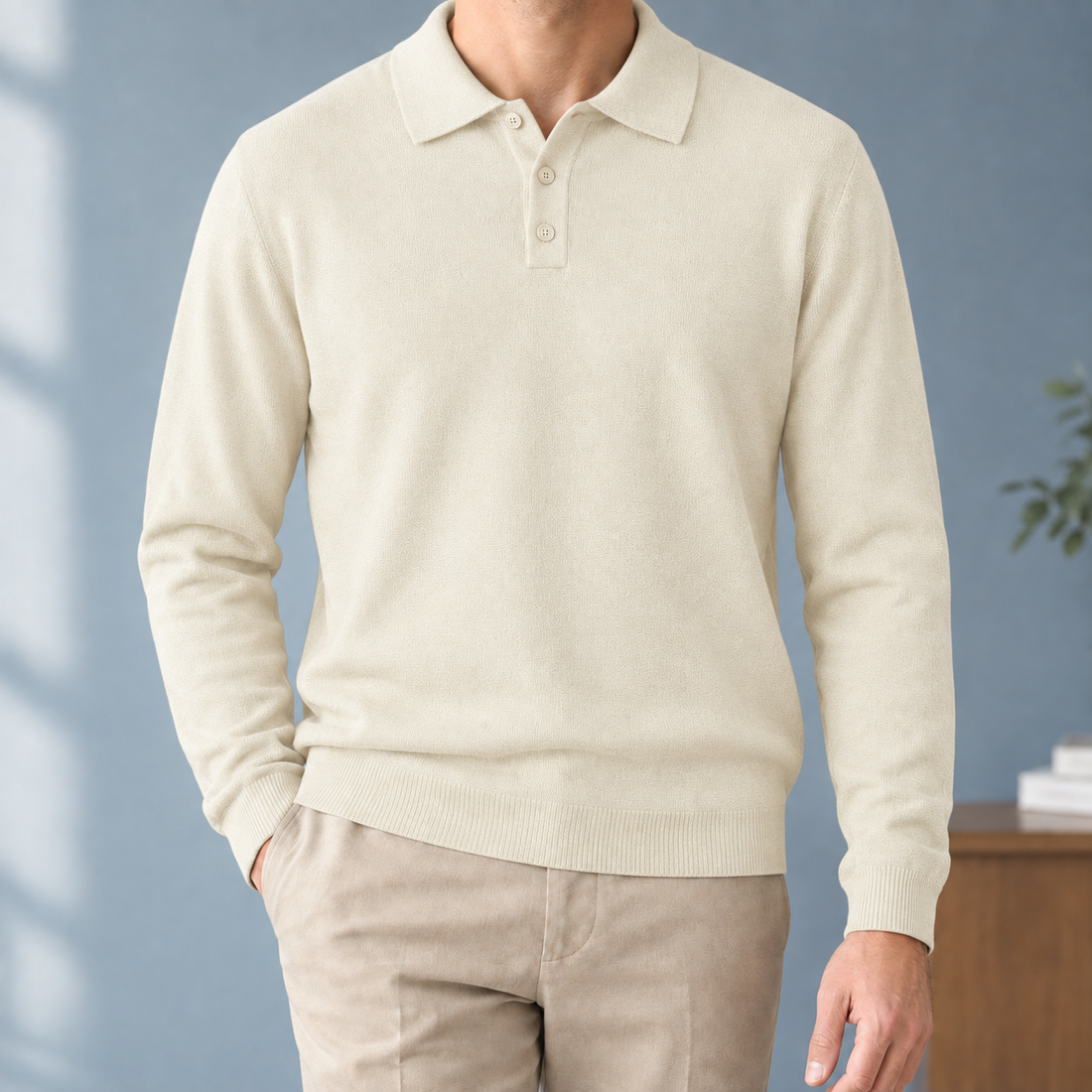 Hudson Collared Polo - Apricot
