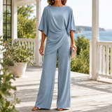 Katia-Sage Draped Set - Blue