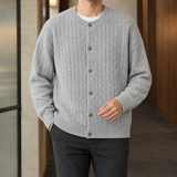 Nico Cable Cardigan - Light Gray