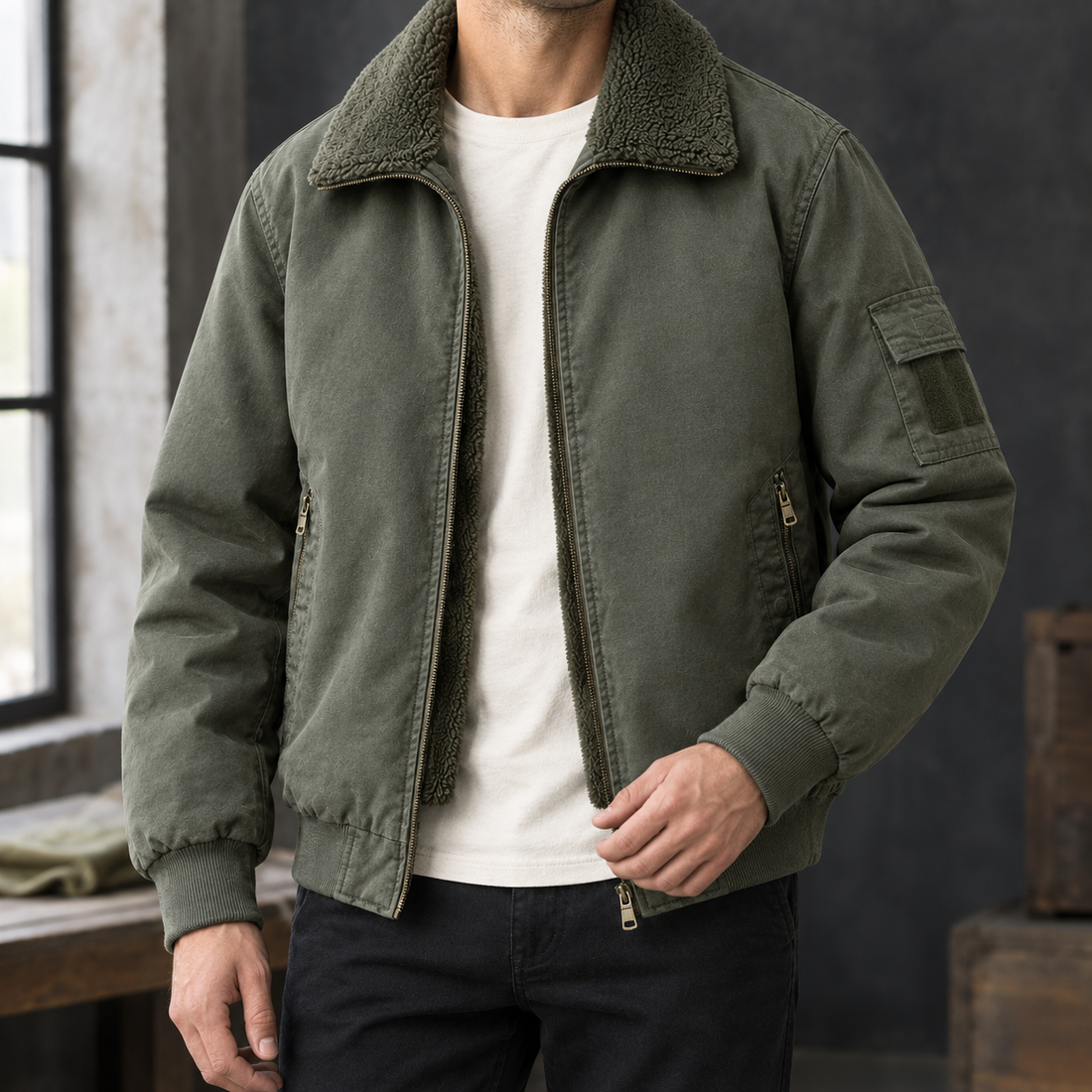 Knox Utility Jacket - Army Green
