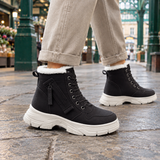 Squarcione-Verona Fleece Lined Boots - Black