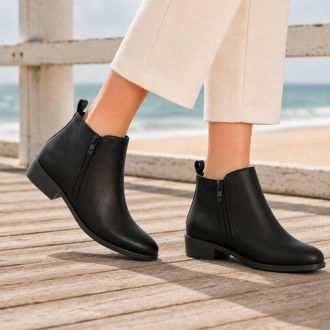 Conti Orthopedic Ankle Boots - Black