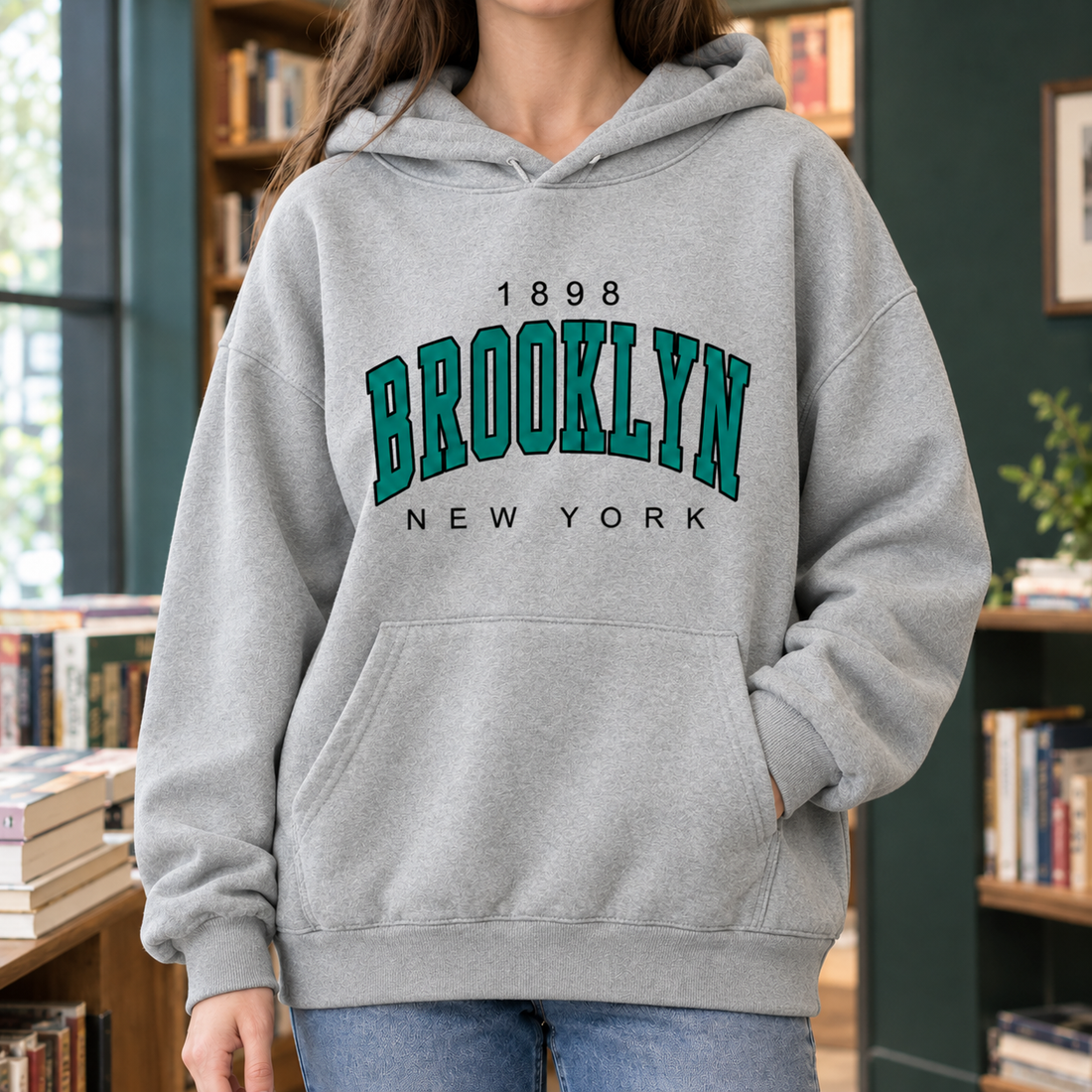 Rhea-Claire Graphic Hoodie - Gray