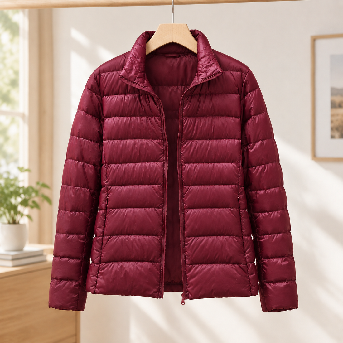 Alvina Cashmere Jacket - Wine Red