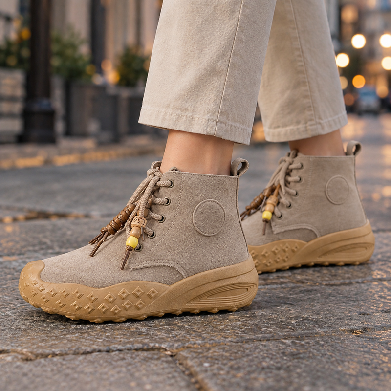 Recanati Platform Boots - Beige