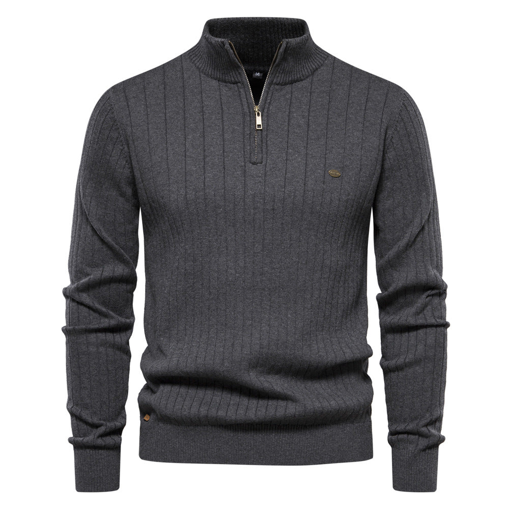 Leeroy Half-Zip Sweater - Gray