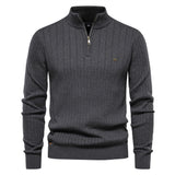 Leeroy Half-Zip Sweater - Gray
