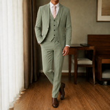 August Slim Suit - Vert Olive