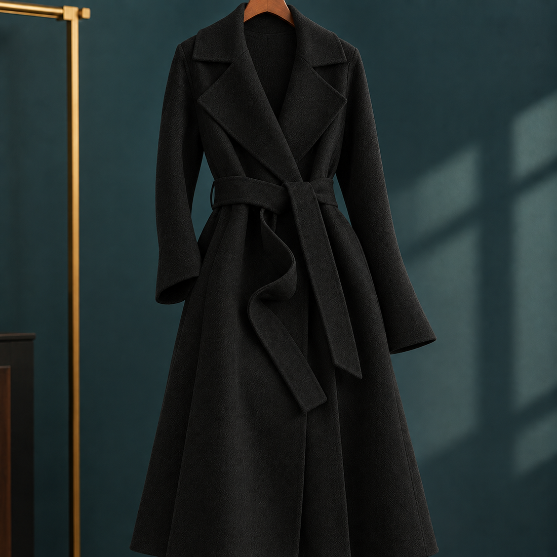 Giulia-Jane Wool Coat - Black