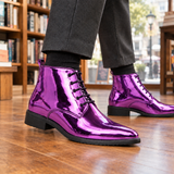 Pignatelli-Rimini Patent Boots - Purple