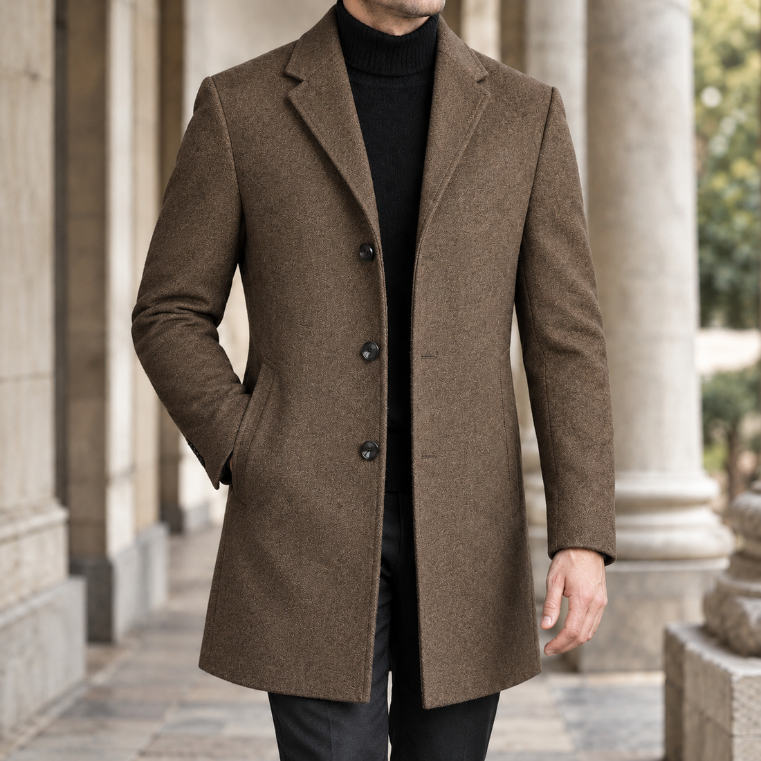 Blake Tailored Coat - Camel Cafe