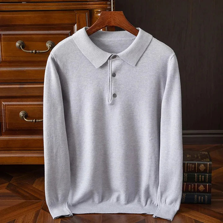 Zamora Knit Polo - Gray