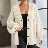 Paula-Eve Cable Cardigan - Off White