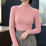 Fernanda-June Mock Neck Sweater - Pink