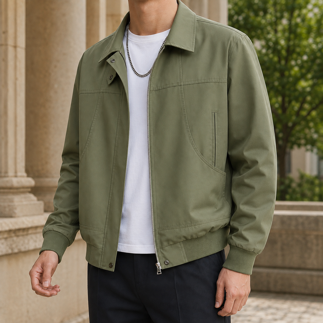 Florian Zip Jacket - Green