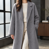 Delia-Grace Double Breasted Coat - Gray