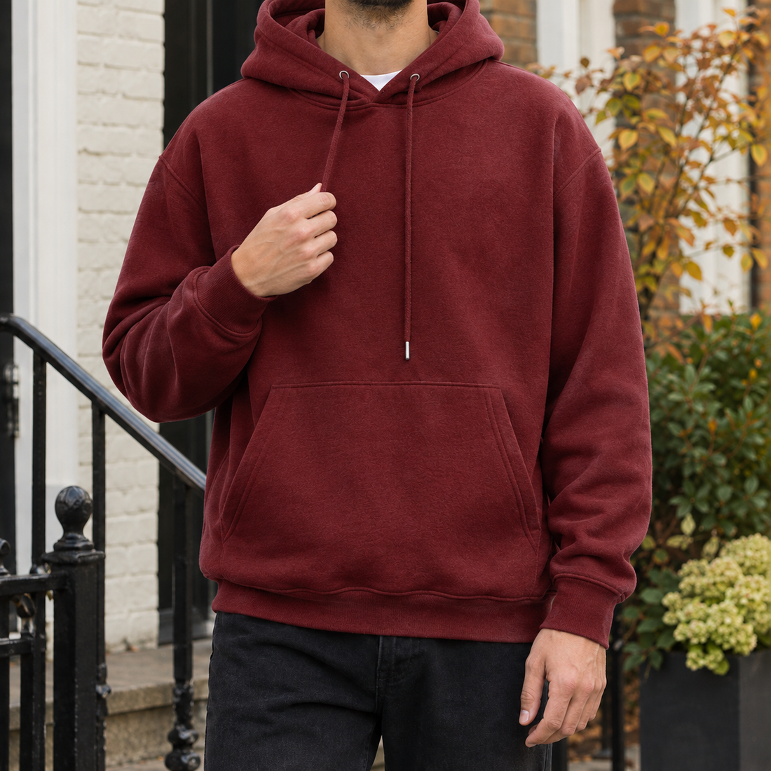 Marcel Relaxed Hoodie - Burgundy